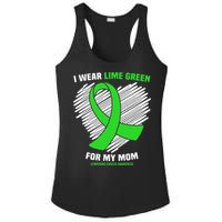 I Wear Lime Green For My Mom Lymphoma Cancer Awareness Ladies PosiCharge Competitor Racerback Tank