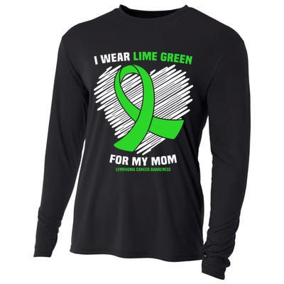 I Wear Lime Green For My Mom Lymphoma Cancer Awareness Cooling Performance Long Sleeve Crew