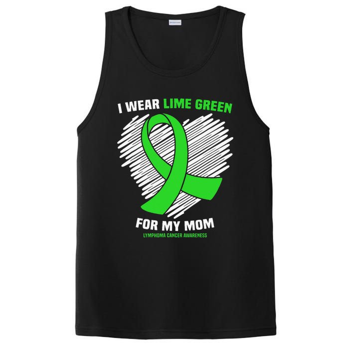 I Wear Lime Green For My Mom Lymphoma Cancer Awareness PosiCharge Competitor Tank