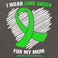 I Wear Lime Green For My Mom Lymphoma Cancer Awareness Cotton Canvas Backpack