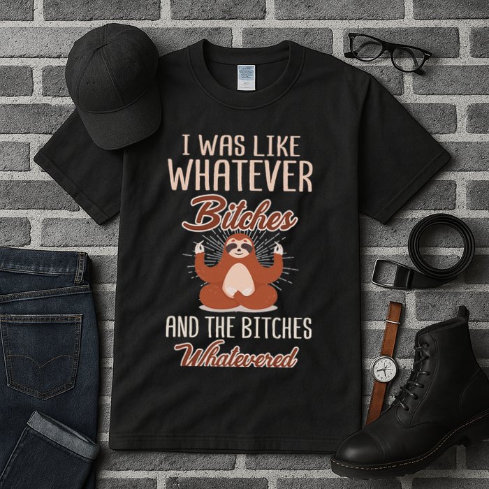 I Was Like Whatever Bitches And The Bitches Whatevered Sloth Tall T-Shirt
