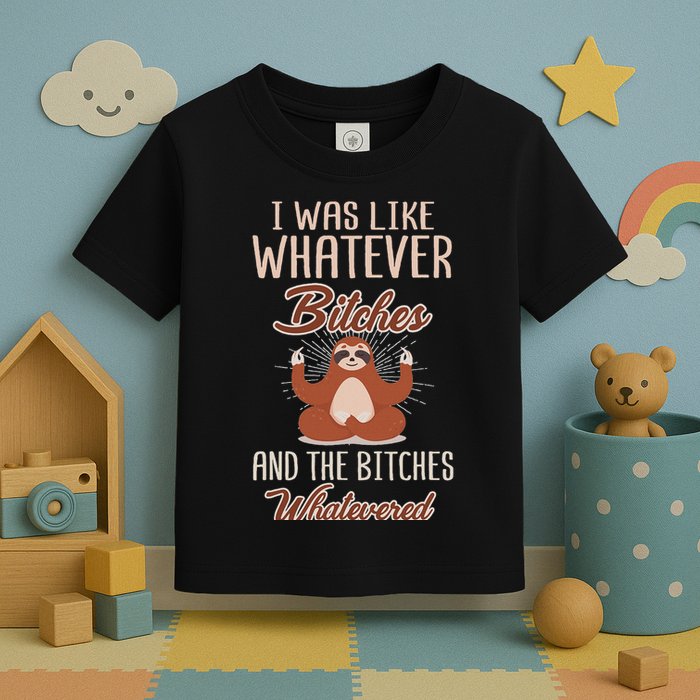 I Was Like Whatever Bitches And The Bitches Whatevered Sloth Toddler T-Shirt