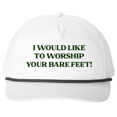 I Would Like To Worship Your Bare Feet Snapback Five-Panel Rope Hat