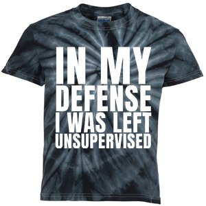 I Was Left Unsupervised White And Black Text Kids Tie-Dye T-Shirt