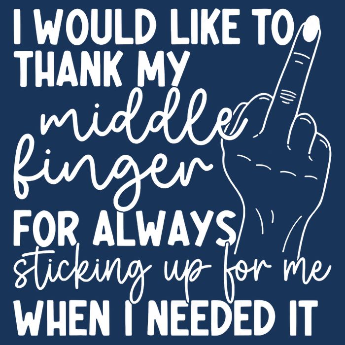 I Would Like To Thank My Middle Finger For Always Sticking Up For Me When I Need Full-Length Apron With Pockets