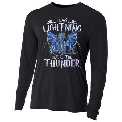 I Was Lightnings Before The Thunder Dragons Funny Dragon Lovers Gifts Cooling Performance Long Sleeve Crew