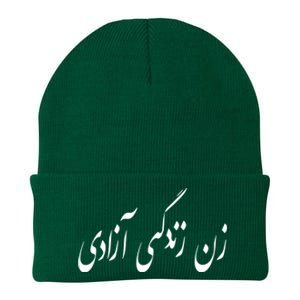 Iran Woman Life Freedom In Persian Zan Zindagi Azadi Knit Cap Winter Beanie