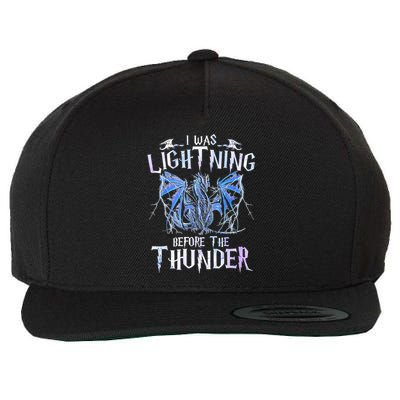 I Was Lightnings Before The Thunder Dragons Wool Snapback Cap