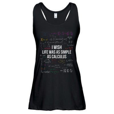 I Wish Life Was As Simple As Calculus Funny Math Lover Gift  Ladies Essential Flowy Tank