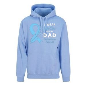 I Wear Light Blue For My Dad Prostate Cancer Support Unisex Surf Hoodie