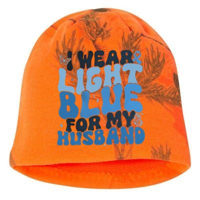 I Wear Light Blue For My Husband Prostate Cancer Kati - Camo Knit Beanie