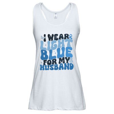 I Wear Light Blue For My Husband Prostate Cancer Ladies Essential Flowy Tank