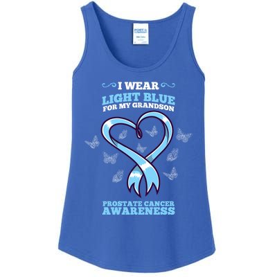 I Wear Light Blue For My Grandson Prostate Cancer Awareness Funny Gift Ladies Essential Tank