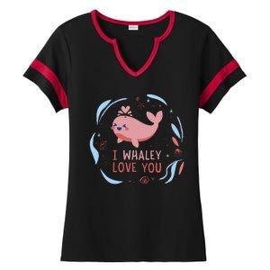 I Whaley Love You Whale Ladies Halftime Notch Neck Tee