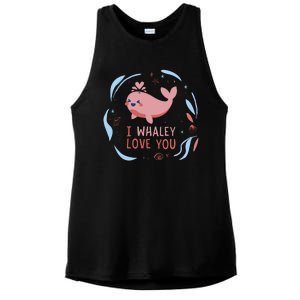 I Whaley Love You Whale Ladies PosiCharge Tri-Blend Wicking Tank