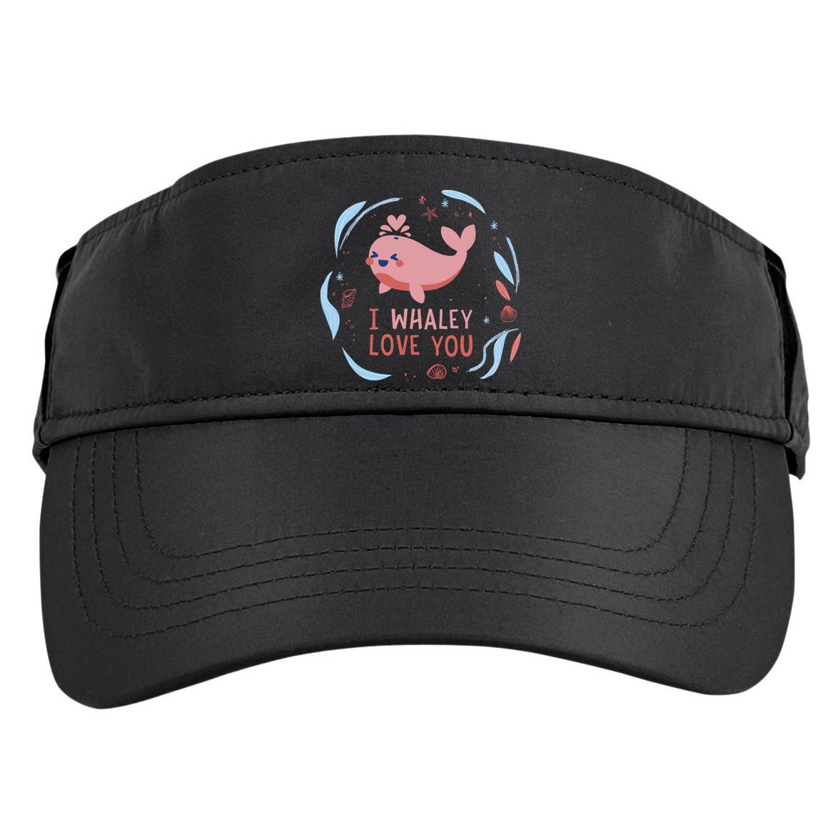 I Whaley Love You Whale Adult Drive Performance Visor