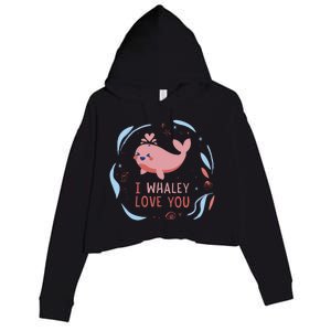 I Whaley Love You Whale Crop Fleece Hoodie