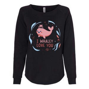 I Whaley Love You Whale Womens California Wash Sweatshirt