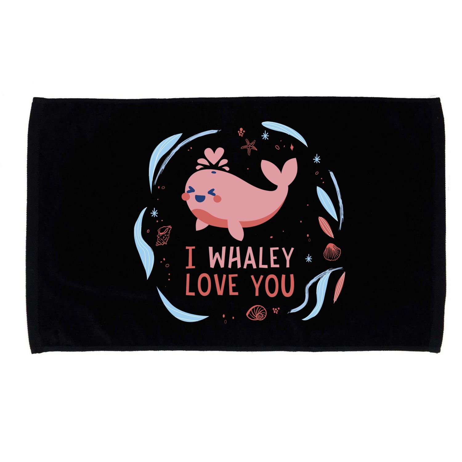 I Whaley Love You Whale Microfiber Hand Towel