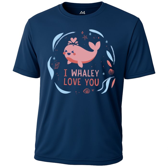 I Whaley Love You Whale Cooling Performance Crew T-Shirt