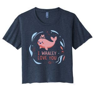 I Whaley Love You Whale Women's Crop Top Tee