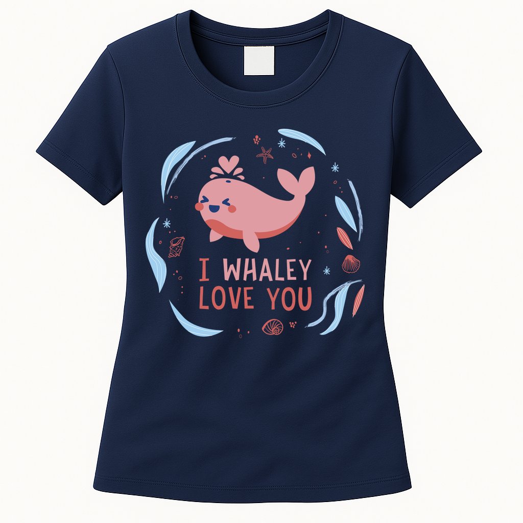 I Whaley Love You Whale Womens T-Shirt