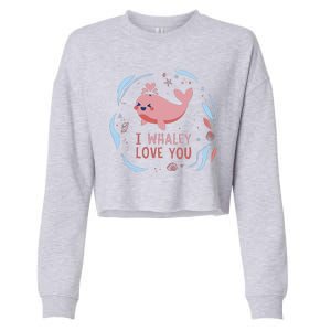 I Whaley Love You Whale Cropped Pullover Crew