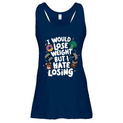 I Would Lose Weight But I Hate Losing Ladies Essential Flowy Tank