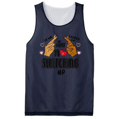 If We Locked In Ain't No Switching Up Funny Mesh Reversible Basketball Jersey Tank