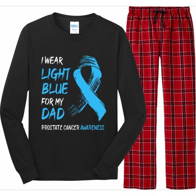 I Wear Light Blue For My Dad Prostate Cancer Awareness Long Sleeve Pajama Set