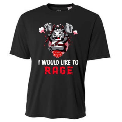 I Would Like To Rage Barbarian Panda Tabletop Gamers Cooling Performance Crew T-Shirt