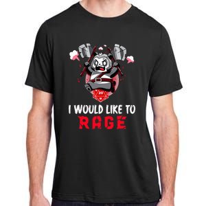 I Would Like To Rage Barbarian Panda Tabletop Gamers Adult ChromaSoft Performance T-Shirt