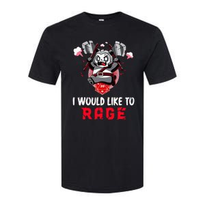 I Would Like To Rage Barbarian Panda Tabletop Gamers Softstyle CVC T-Shirt