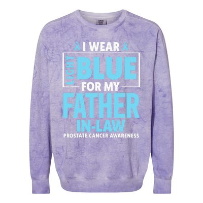 I Wear Light Blue For My Father In Law Prostate Cancer Colorblast Crewneck Sweatshirt