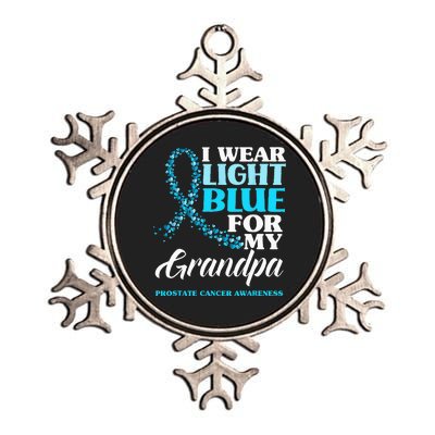 I Wear Light Blue For My Grandpa Prostate Cancer Awareness Metallic Star Ornament