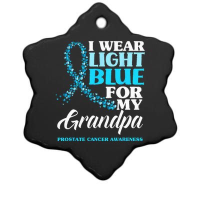 I Wear Light Blue For My Grandpa Prostate Cancer Awareness Ceramic Star Ornament