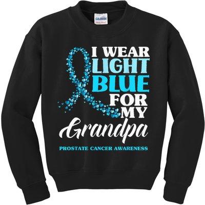 I Wear Light Blue For My Grandpa Prostate Cancer Awareness Kids Sweatshirt