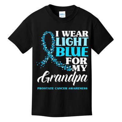 I Wear Light Blue For My Grandpa Prostate Cancer Awareness Kids T-Shirt