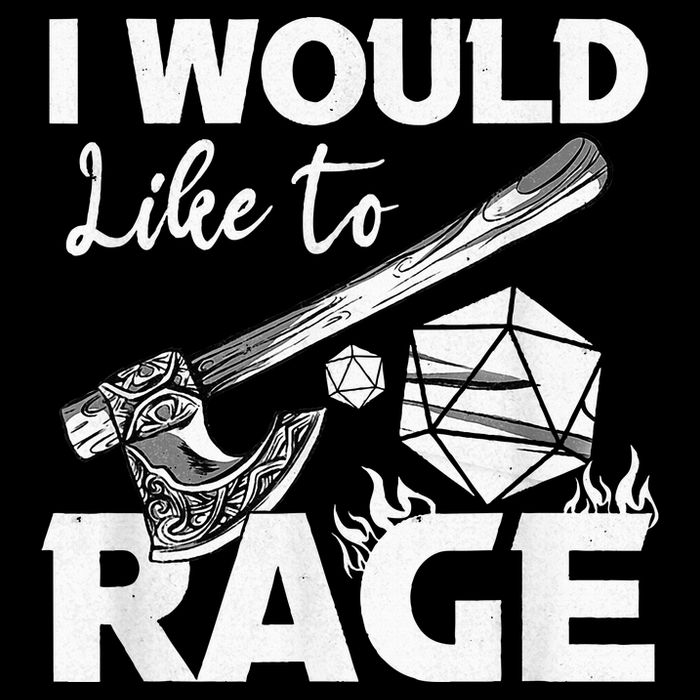 I Would Like To Rage Tabletop B.Arbarian Role Play Ttrpg Rpg Poster