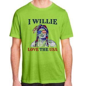 I Willie Love The Usa Meaningful Gift Proud American Funny 4th Of July Cool Gift Adult ChromaSoft Performance T-Shirt