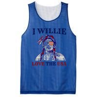 I Willie Love The Usa Meaningful Gift Proud American Funny 4th Of July Cool Gift Mesh Reversible Basketball Jersey Tank