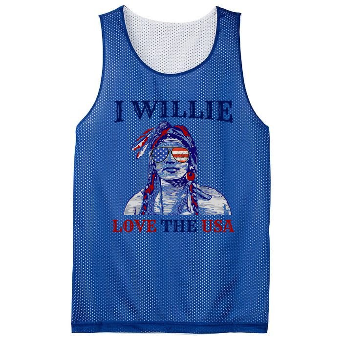 I Willie Love The Usa Meaningful Gift Proud American Funny 4th Of July Cool Gift Mesh Reversible Basketball Jersey Tank