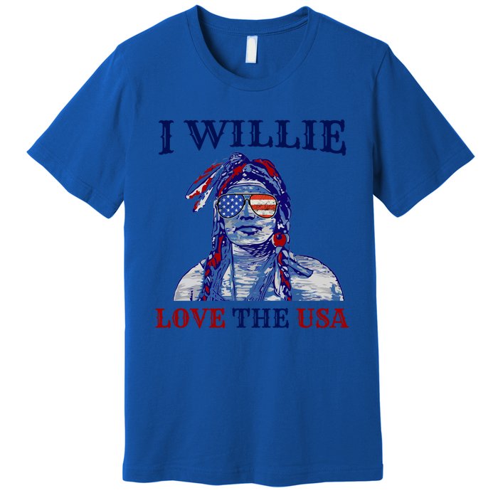 I Willie Love The Usa Meaningful Gift Proud American Funny 4th Of July Cool Gift Premium T-Shirt