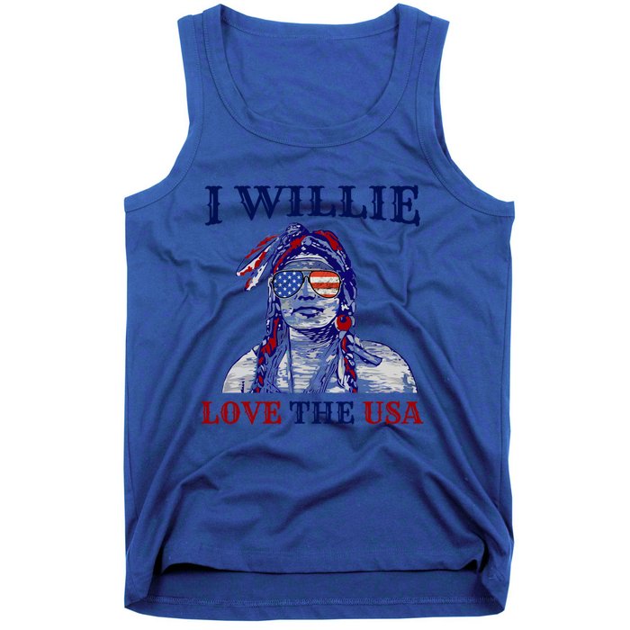 I Willie Love The Usa Meaningful Gift Proud American Funny 4th Of July Cool Gift Tank Top