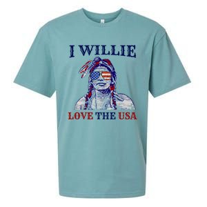 I Willie Love The Usa Meaningful Gift Proud American Funny 4th Of July Cool Gift Sueded Cloud Jersey T-Shirt