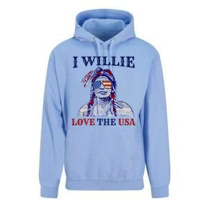 I Willie Love The Usa Meaningful Gift Proud American Funny 4th Of July Cool Gift Unisex Surf Hoodie