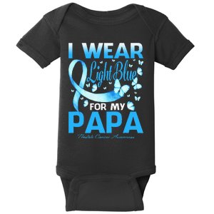 I Wear Light Blue For My Papa Prostate Cancer Awareness Baby Bodysuit