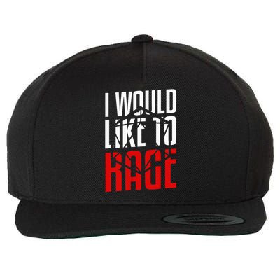 I Would Like To Rage Funny Rpg Gift For A Gamer Wool Snapback Cap