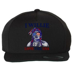 I Willie Love The Usa Great Gift Proud American Funny 4th Of July Cool Gift Wool Snapback Cap