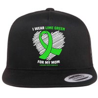 I Wear Lime Green For My Mom Lymphoma Cancer Awareness Flatbill Hat